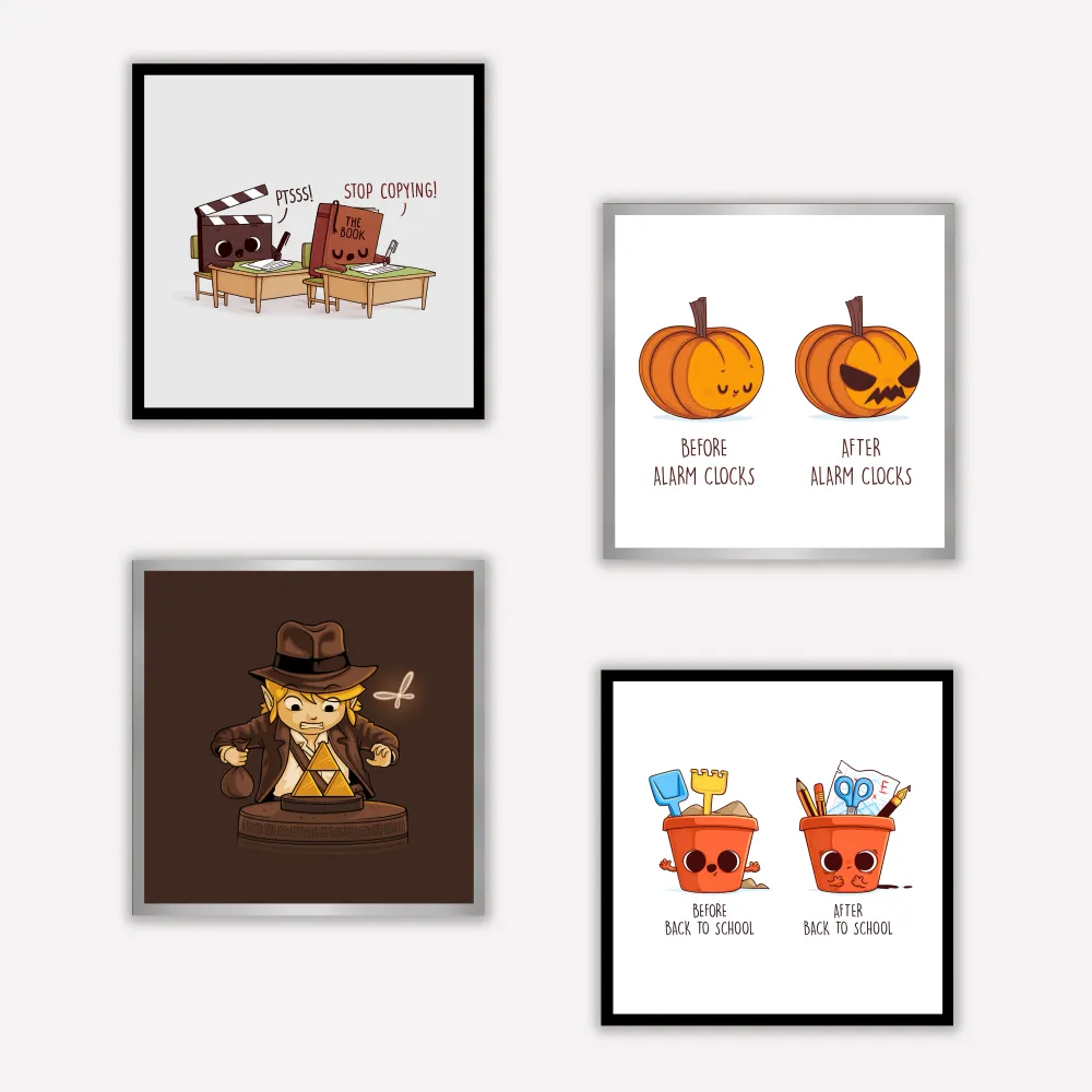 Before After Alarm Clock Art Print Naolito