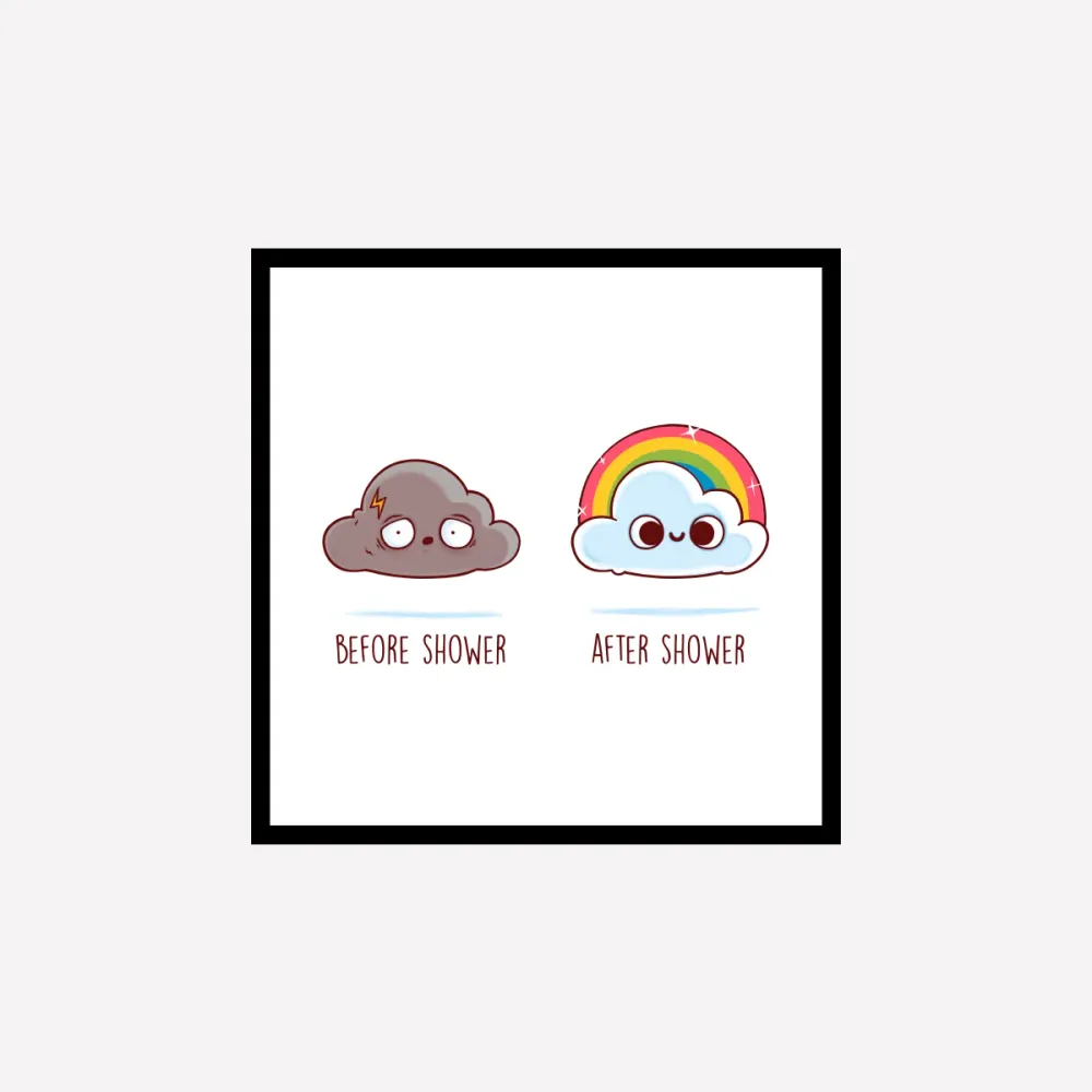 Before Shower Art Print Naolito