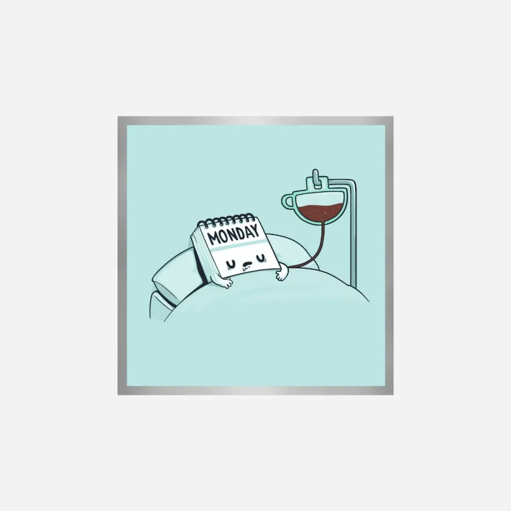 Monday Coffee Art Print Naolito