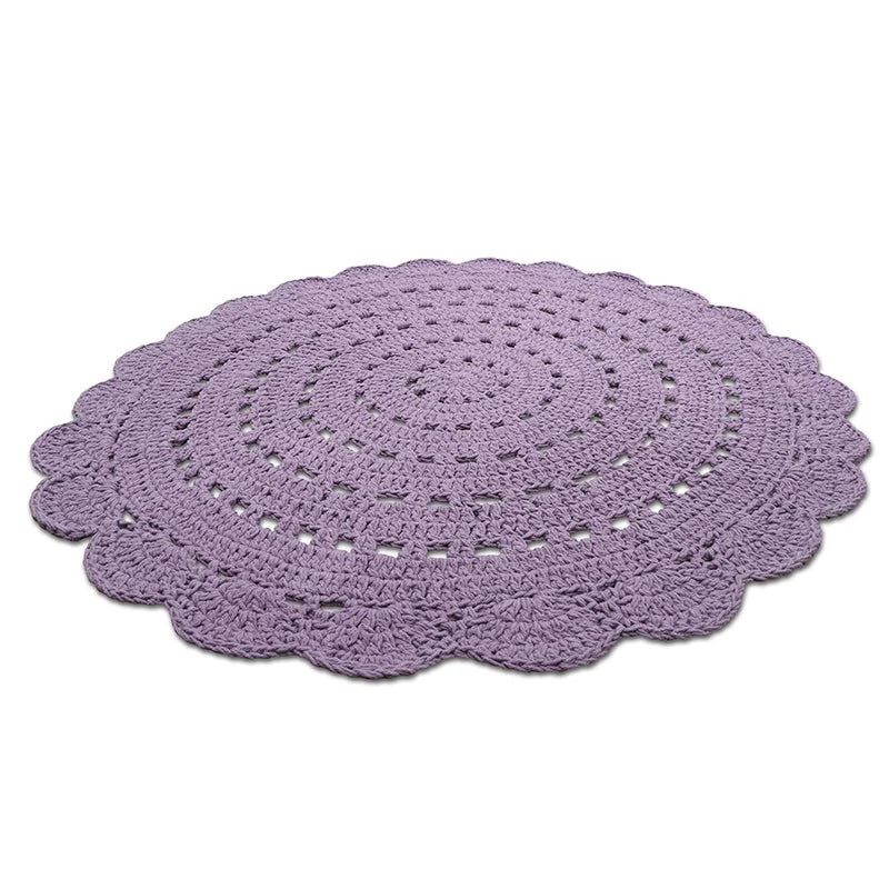 Alfombra Algodón Crochet Alma Mauve Nattiot