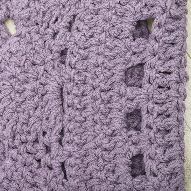 Alfombra Algodón Crochet Alma Mauve Nattiot