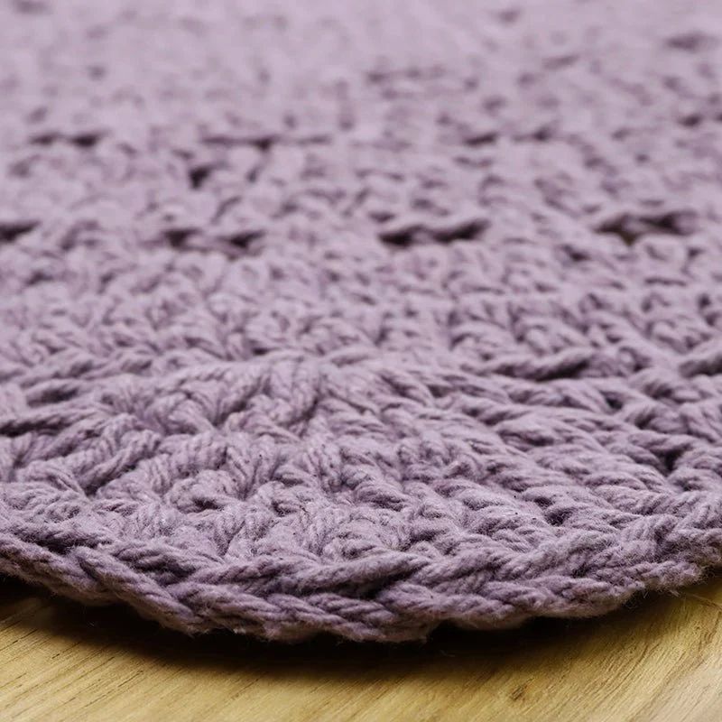 Alfombra Algodón Crochet Alma Mauve Nattiot