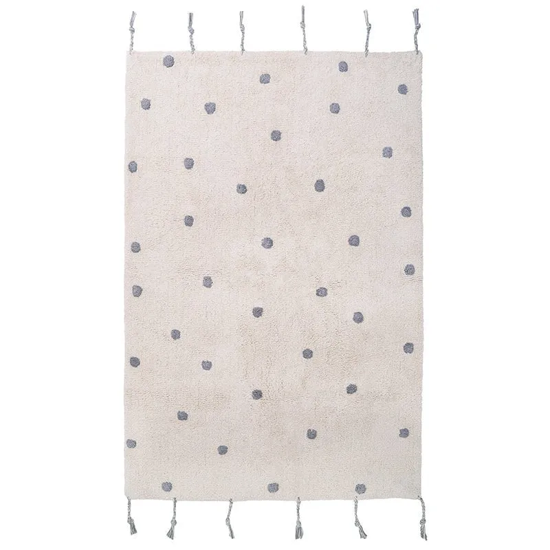 Alfombra Algodón Lavable Nümi gris Nattiot