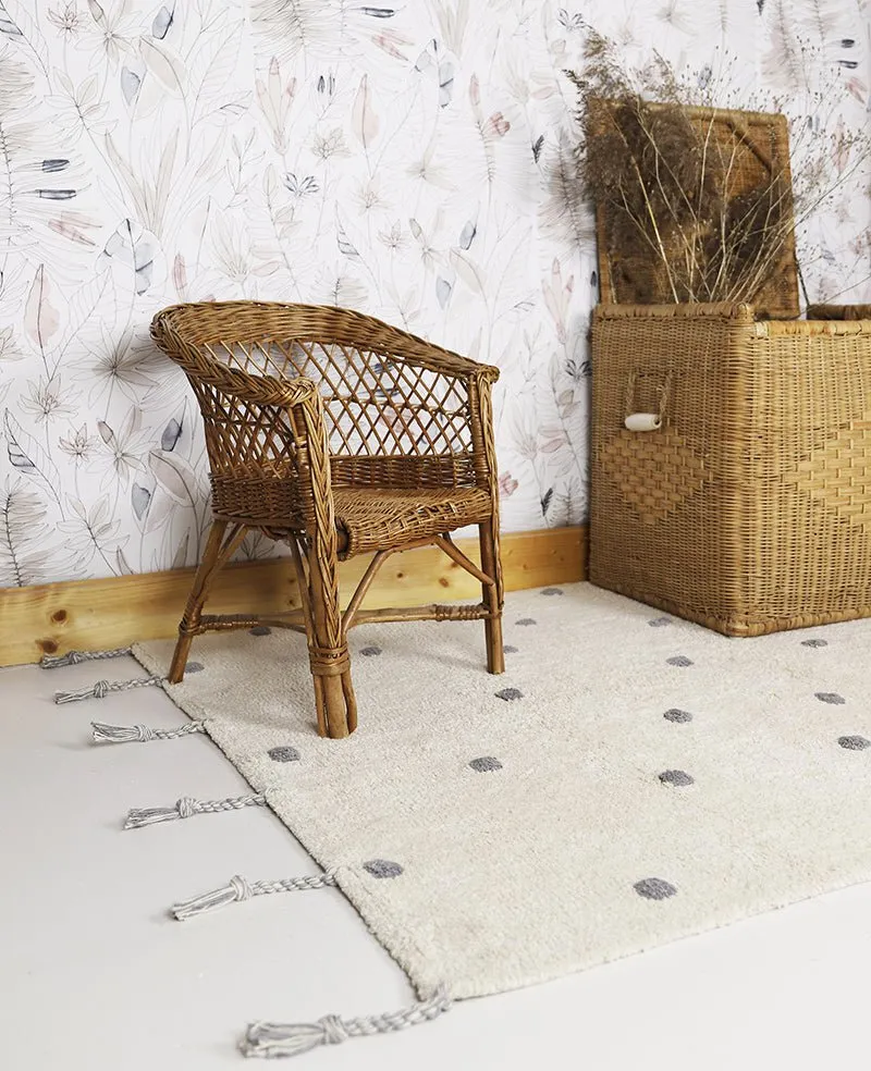Alfombra Algodón Lavable Nümi gris Nattiot