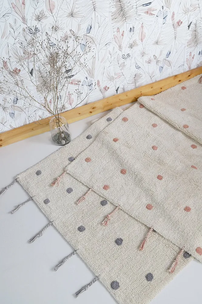 Alfombra Algodón Lavable Nümi gris Nattiot