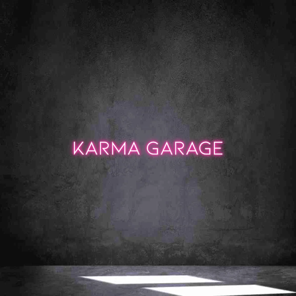 Neon personalizado: Karma Garage