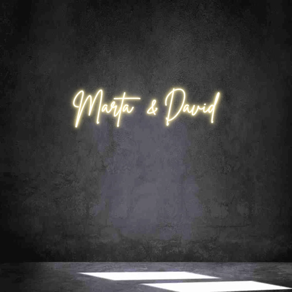 Neon personalizado: Marta & David