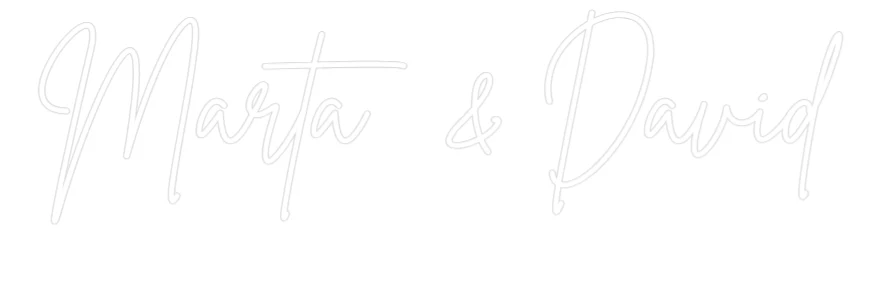 Neon personalizado: Marta & David