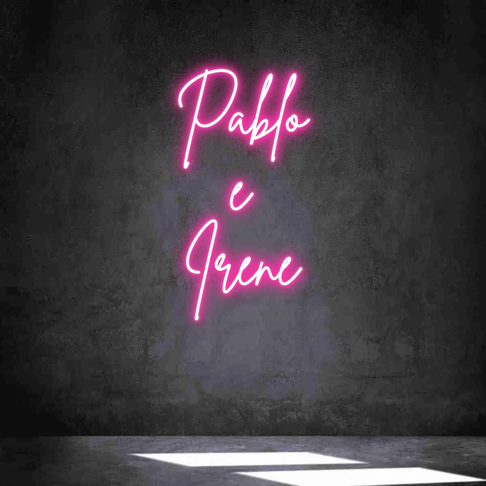 Neon personalizado: Pablo e Irene