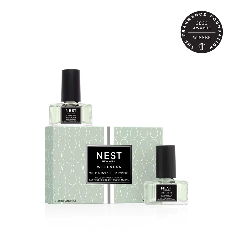 SET DE 2 REFIL PARA DIFUSOR DE PARED -EUCALYPTUS & WILD MINT REFILL NEST FRAGRANCES