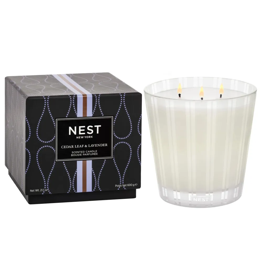 VELA 3 MECHAS CEDAR LEAF AND LAVENDER 21.1 OZ NEST FRAGRANCES