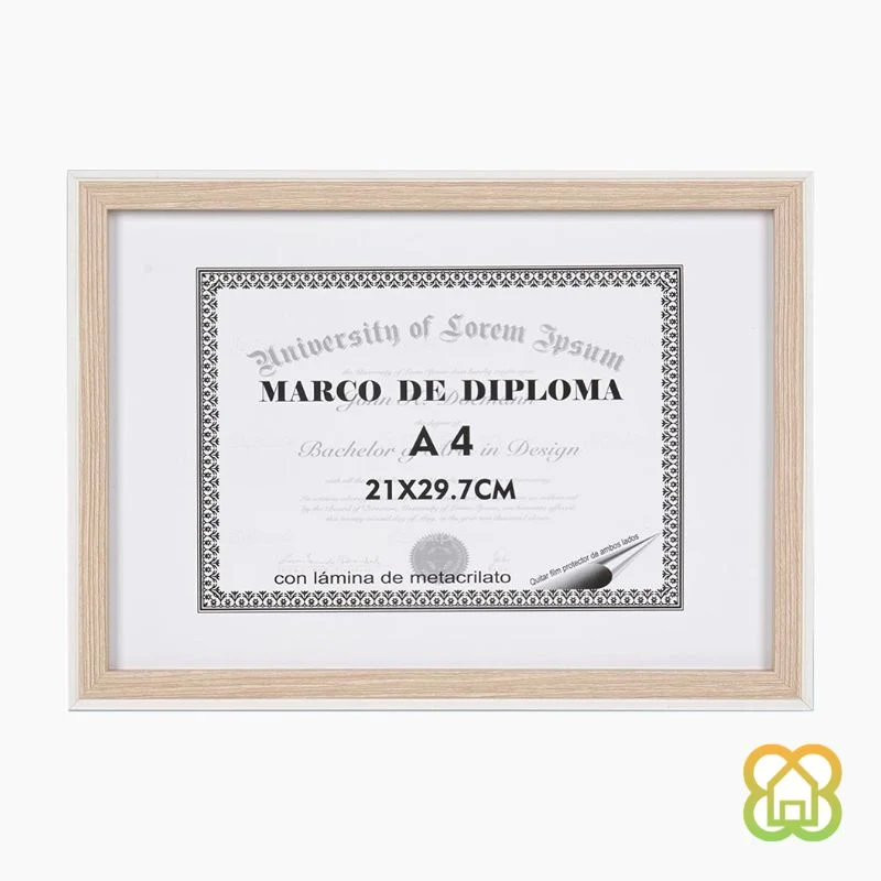 Marco Diploma Madera Roble Natural A4/A3 NEW PLANET HOME