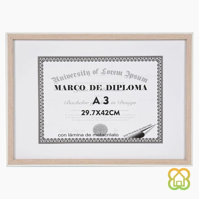 Marco Diploma Madera Roble Natural A4/A3 NEW PLANET HOME