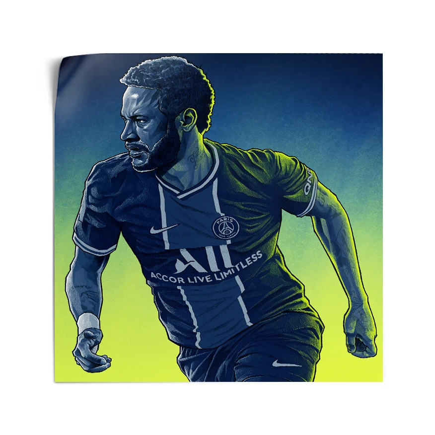 Neymar Ilustración Poster