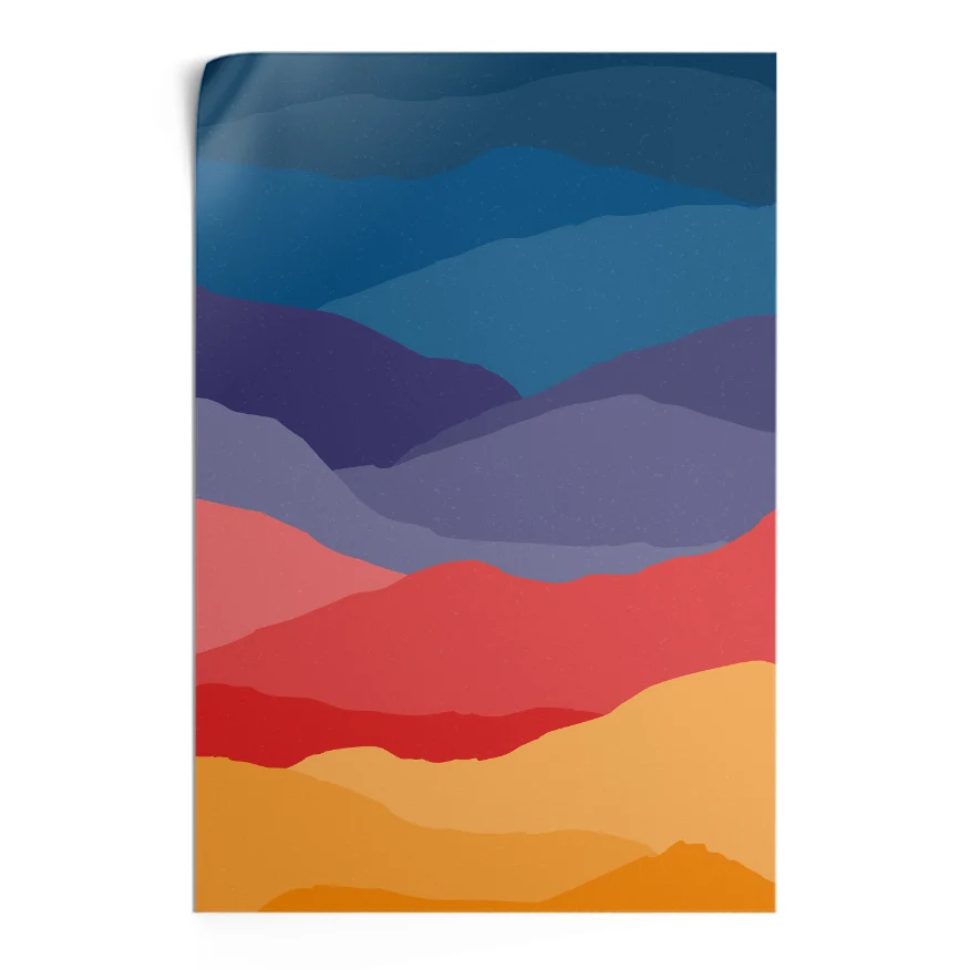 Nubes Colores Tríptico Poster