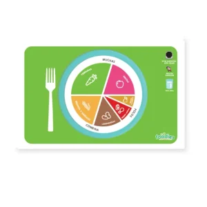 Manteleta Impresa Plato del bien comer Minimalista NUTRITIENDA MX