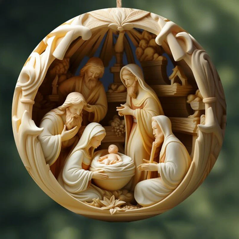 Adornos navideños 3D de madera – estilo dibujos animados A OKKO SHOP