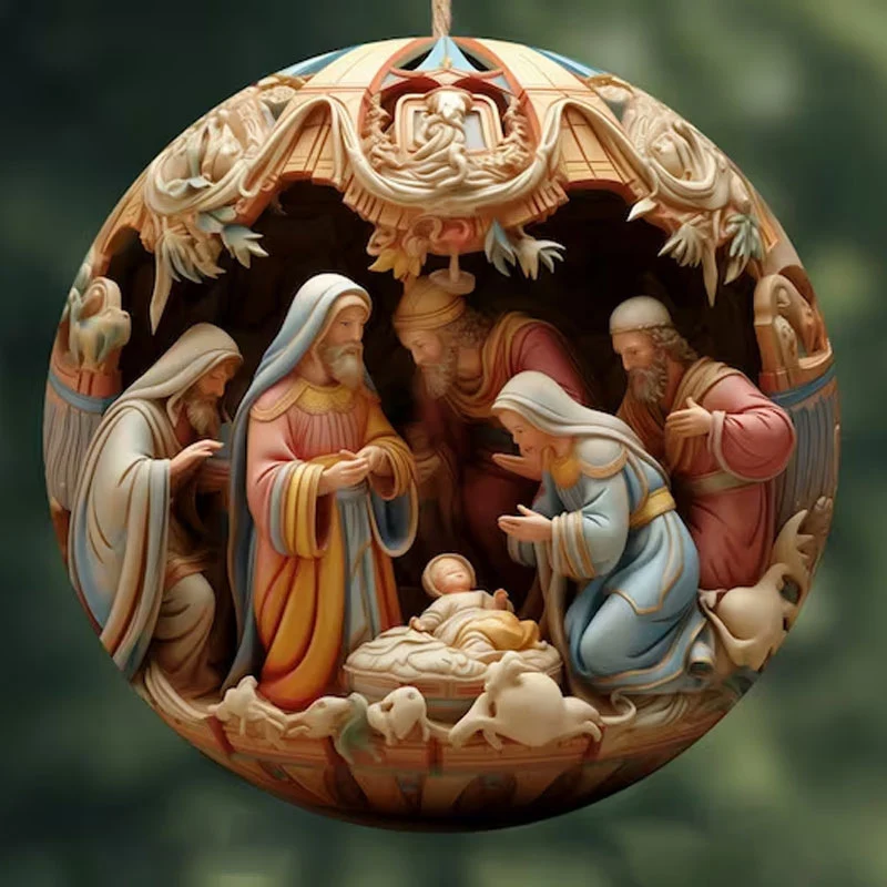 Adornos navideños 3D de madera – estilo dibujos animados A OKKO SHOP