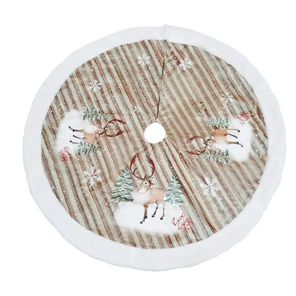 Falda decorativa para árbol de Navidad 98 cm – Diseño muñeco de nieve y reno 3old OKKO SHOP