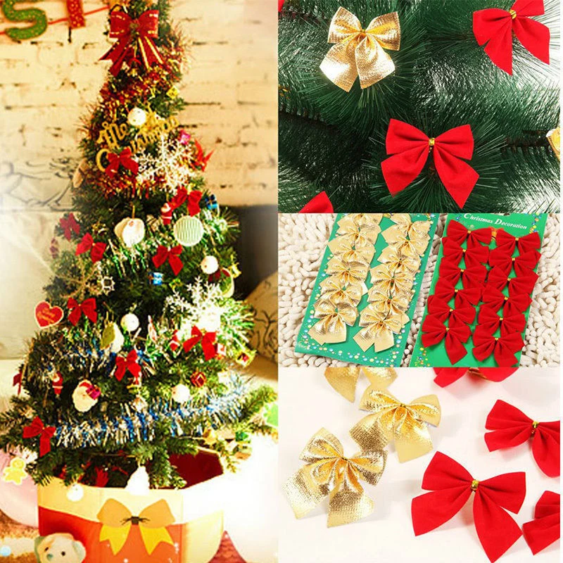 Lazo decorativo navideño – adorno para árbol de Navidad Gold OKKO SHOP