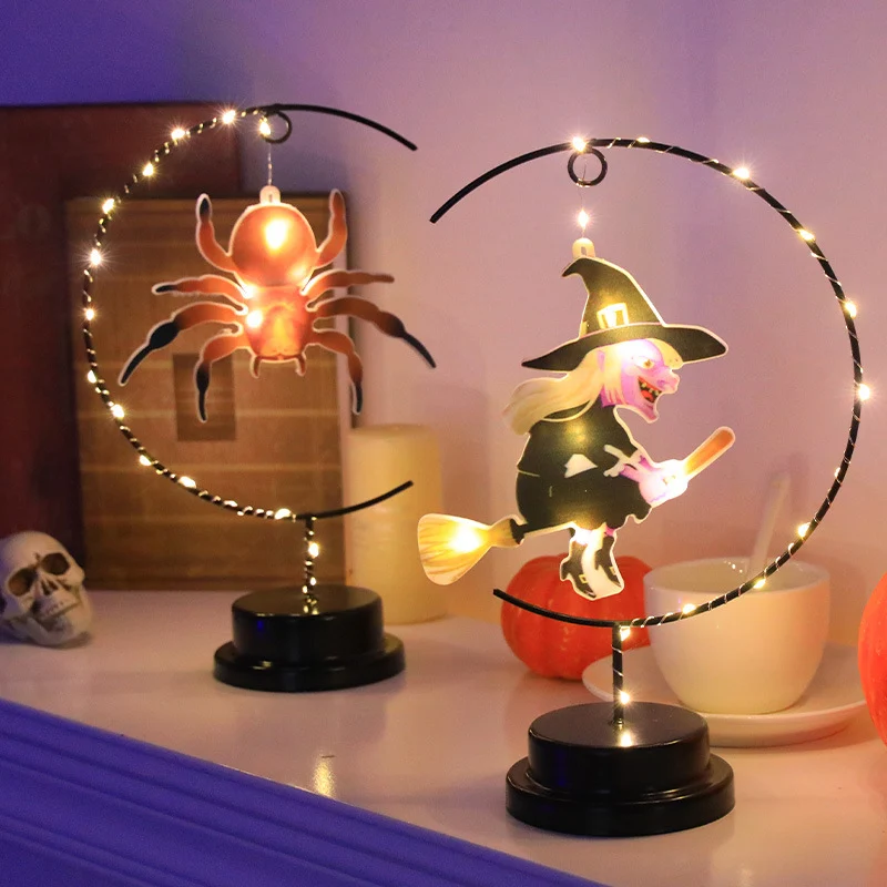 Lámpara Decorativa de Bruja en Hierro Forjado – Luz LED de Halloween A OKKO SHOP