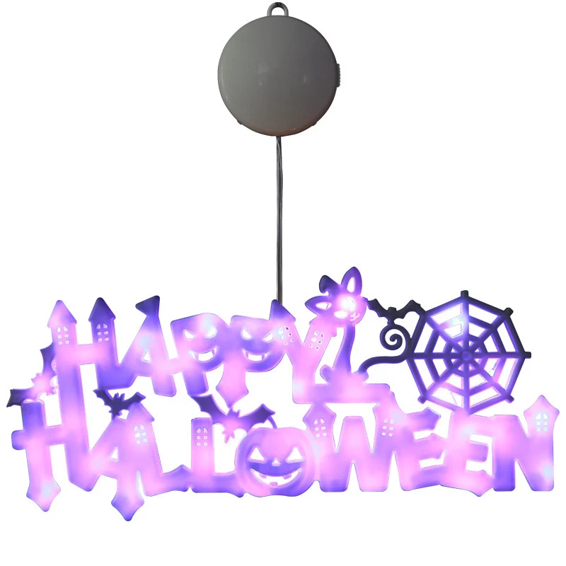 Luz Decorativa LED de Halloween – Placa Colgante para Puerta o Pared Rosa OKKO SHOP