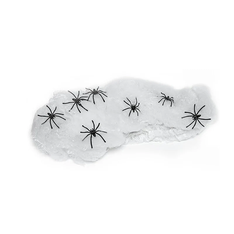 Telarañ Blanca con Arañas – Decoración Extensible de Halloween Realista Blanco OKKO SHOP