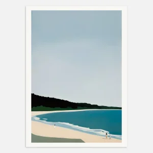 Alegrí en la Playa - Lámina Decorativa de Paisaje Costero Póster Oksana - Posterscape Creative Studio