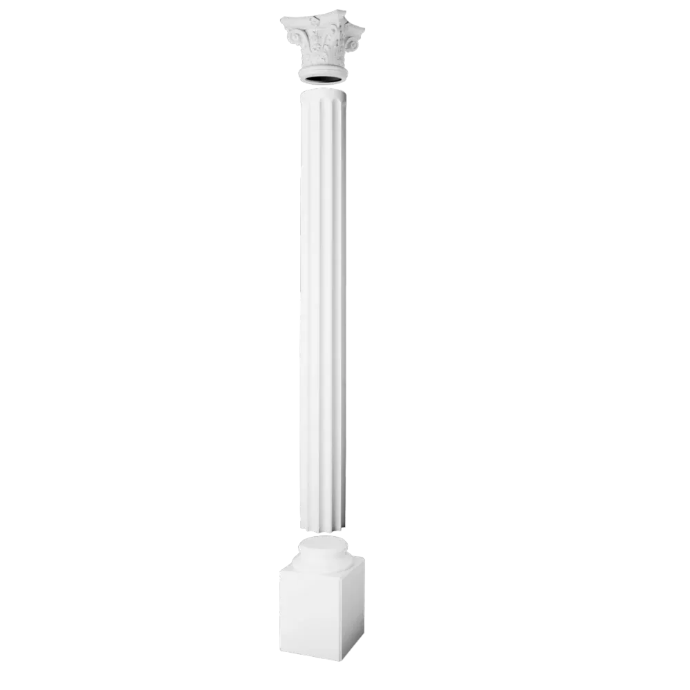 Conjunto de columnas corintias estriadas altas Orac Decor