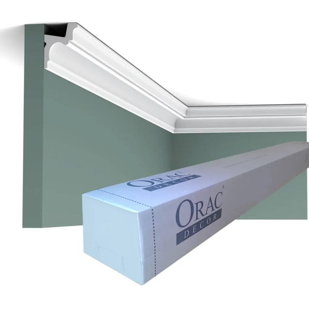 Cornisa C323 AUTOIRE para iluminación indirecta Orac Decor - 5,5x4,2x200cm (altoxancho) - moldura decorativa de poliuretano