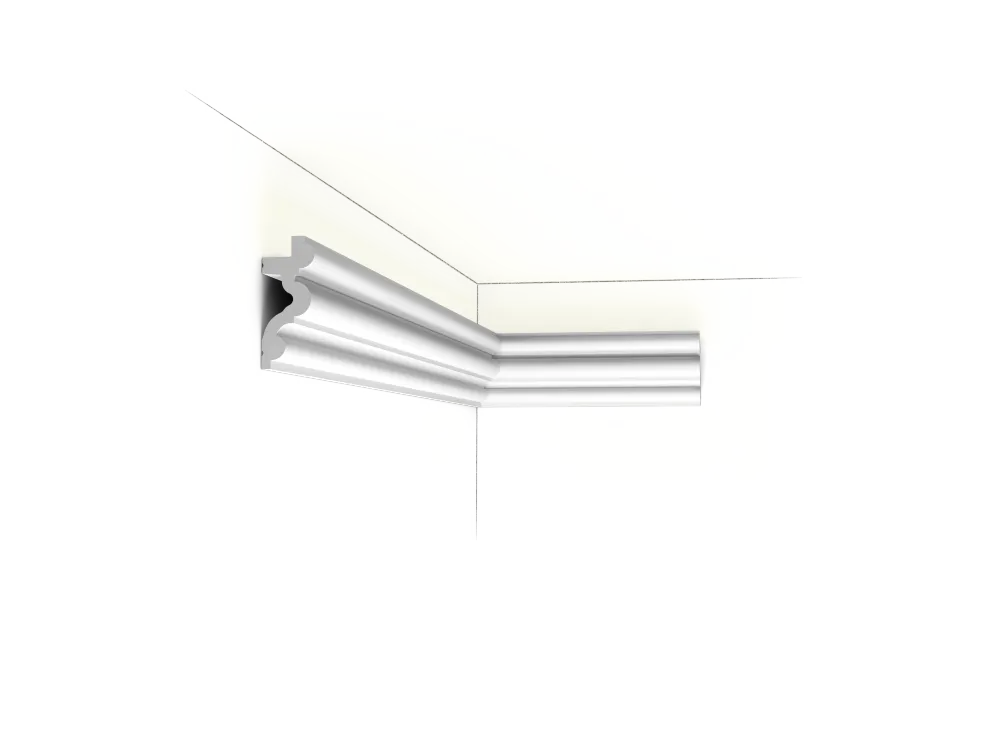 Cornisa C324 AUTOIRE para iluminación indirecta Orac Decor - 8,3x3,4x200cm (altoxancho) - moldura decorativa de poliuretano