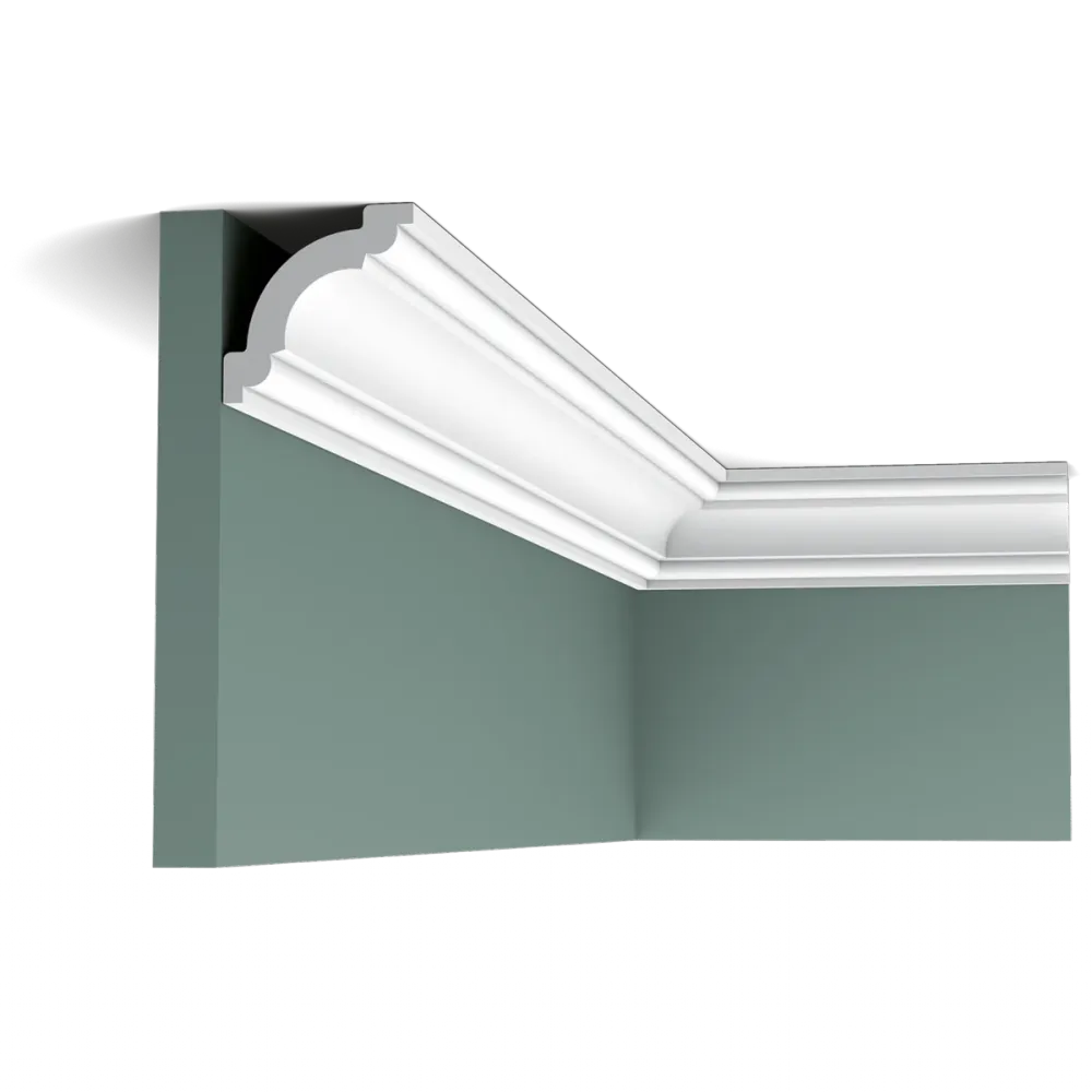 Cornisa de techo decorativa Orac CX124 - 5 x 5 x 200 cm (alto x ancho) - moldura de polímero decorativa