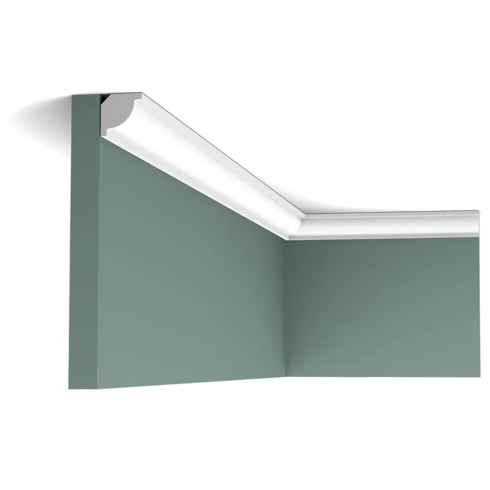 Cornisa de techo decorativa Orac CX132 - 2 x 2 x 200 cm (alto x ancho) - moldura de polímero decorativa