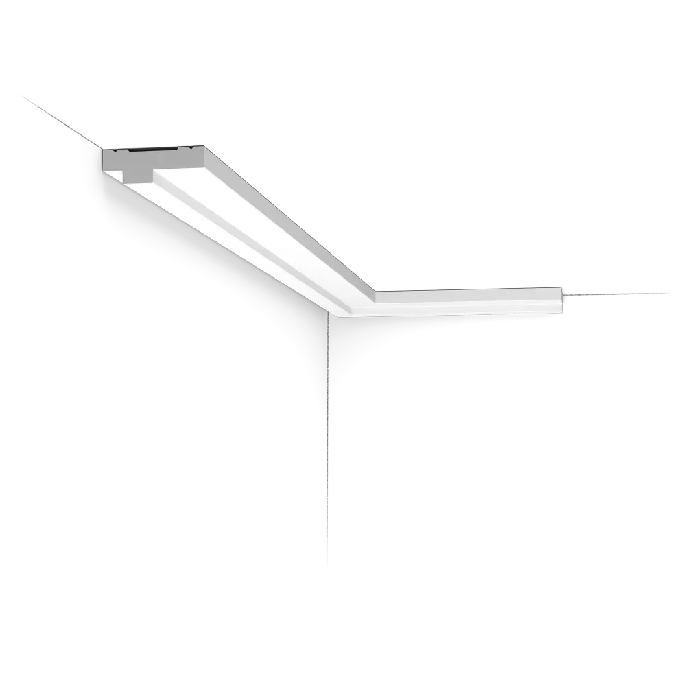 Cornisa de techo decorativa Orac CX160 - 1,3 x 4 x 200 cm (alto x ancho) - moldura de polímero decorativa