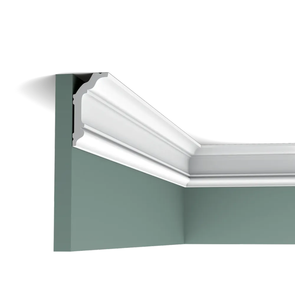 Cornisa de techo decorativa Orac CX176 - 4 x 8 x 200 cm (alto x ancho) - moldura de polímero decorativa