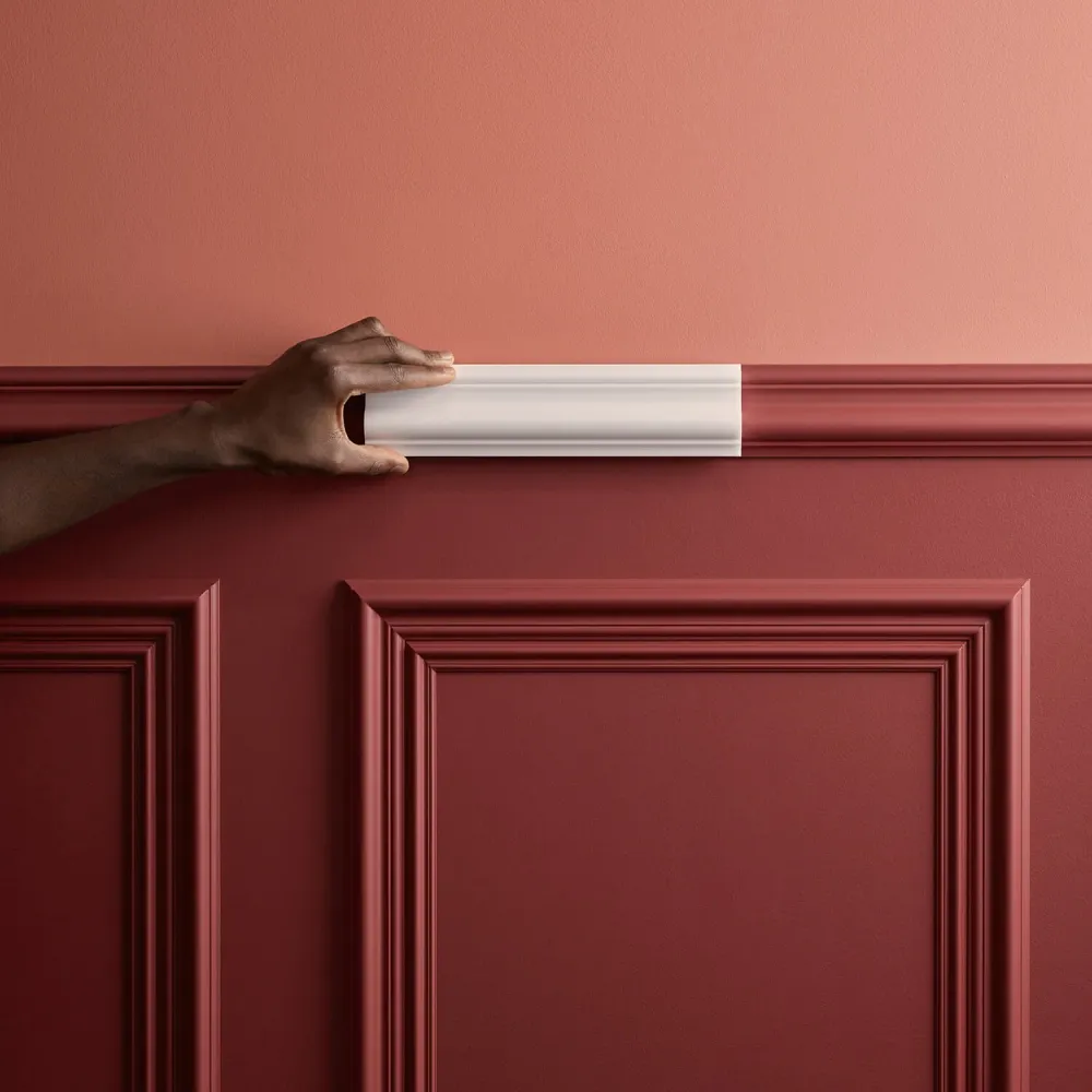Riel de pared decorativo flexible Orac PX202F - 7,5 x 5 x 200 cm (alto x ancho) - moldura