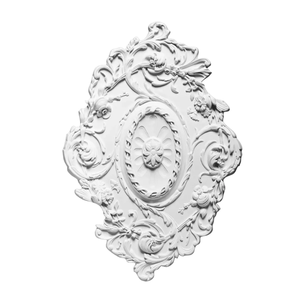 Rosetón decorativo Orac R22 (77 x 52,5 cm) - moldura decorativa de poliuretano