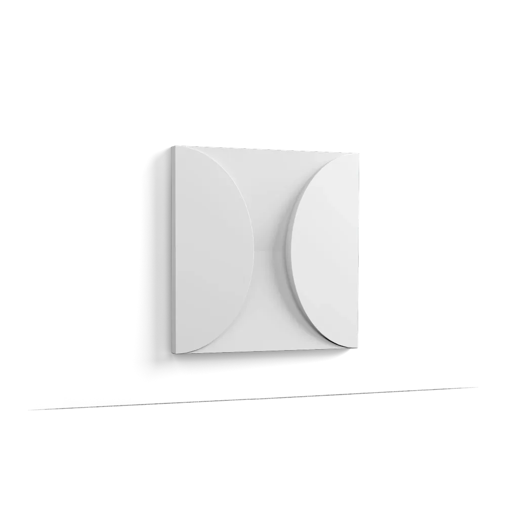W107 CIRCLE - elemento decorativo de pared para formar patrones - 33,3 x 33,3 x 2,9 cm (largo x ancho x alto) Orac Decor