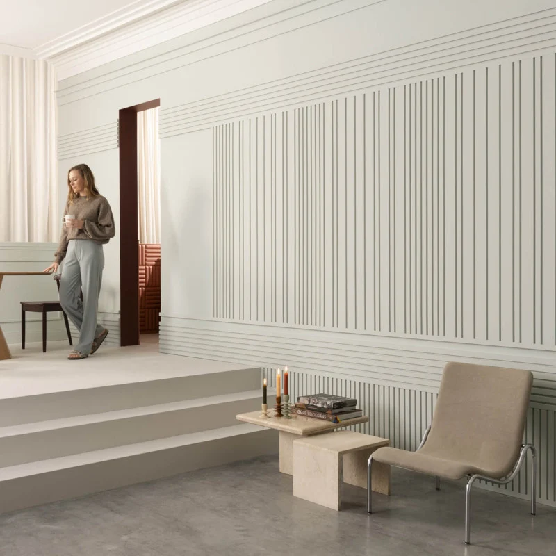 W119F BAR MIX FLEXIBLE - Panel de revestimiento de pared decorativo 3D – 200x25x2cm (L x x H) Orac Decor