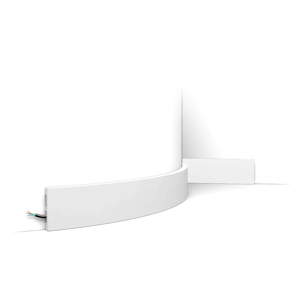 Zócalo decorativo flexible Orac SX157F - 6,5 x 1,3 x 200 cm (alto x ancho) - zócalo decorativo