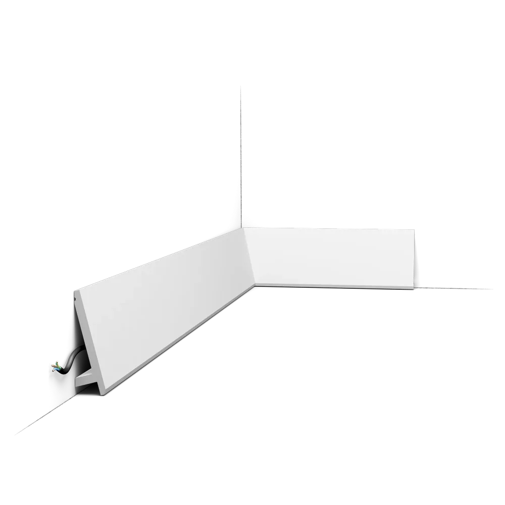 Zócalo decorativo Orac SX179 - 9,7 x 2,9 x 200 cm (alto x ancho) - zócalo decorativo de polímero