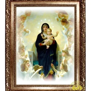 Regina Angelorum – Blessed Virgin Mary Artwork | Catholic Wall Art Roberto Azpeitia Oremus Mercy