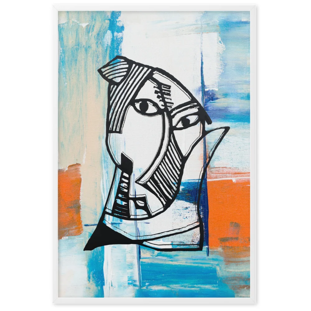 Póster - Pablo Picasso, Las señoritas de Aviñón en naranja