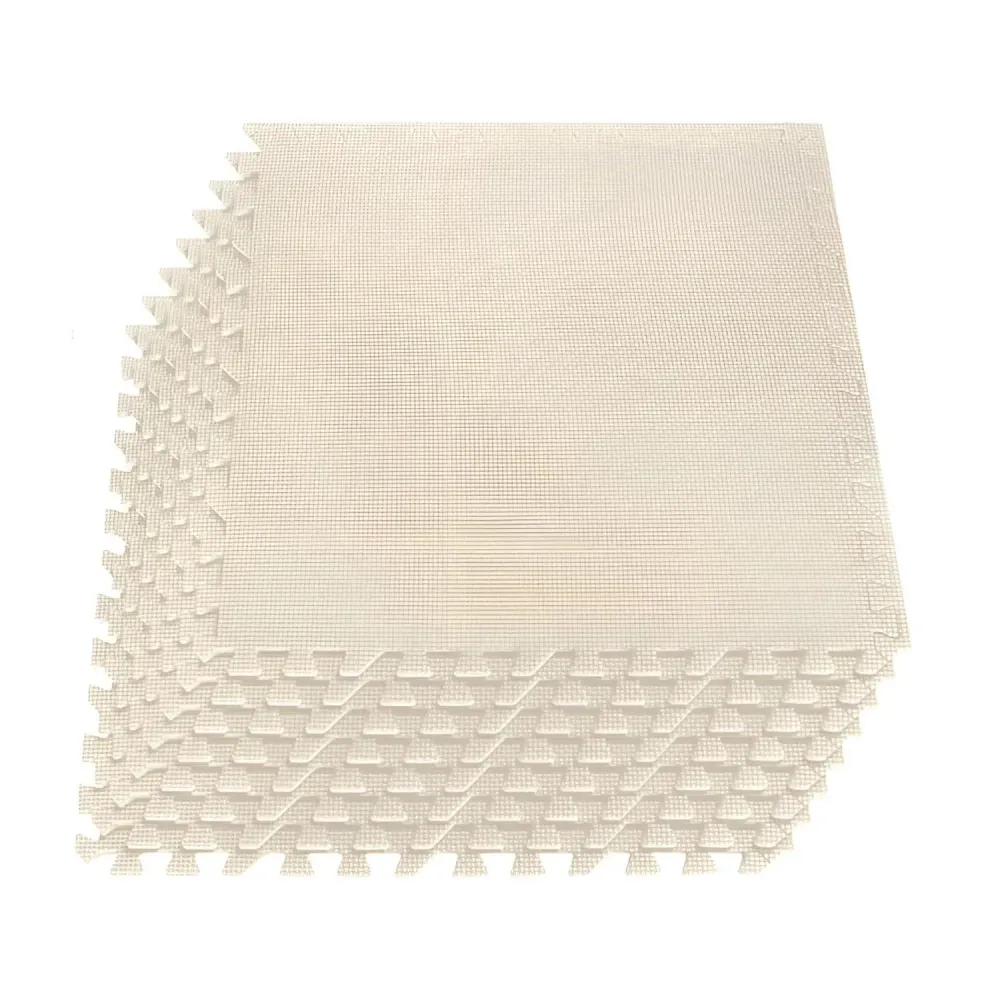 Pack 4 Alfombras Piso Goma Eva Antigolpes 60x60 CM Blanco