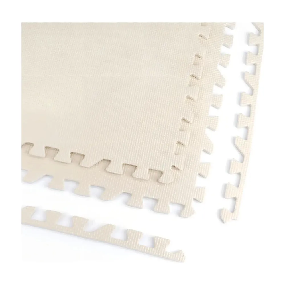 Pack 4 Alfombras Piso Goma Eva Antigolpes 60x60 CM Blanco