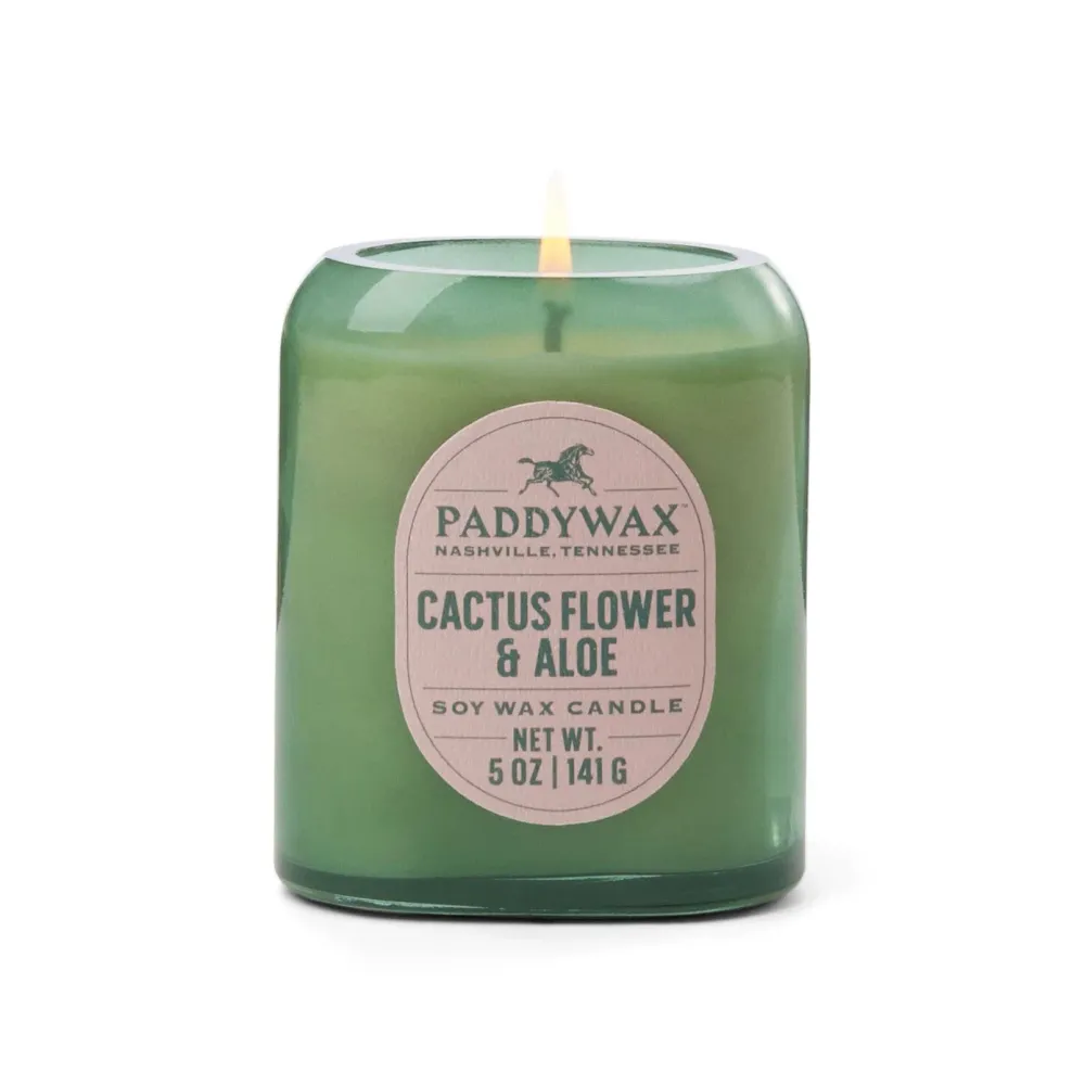 Paddywax - Vela de cristal Vista 142G - Verde cactus - Flor de cactus y aloe Paddywax & co