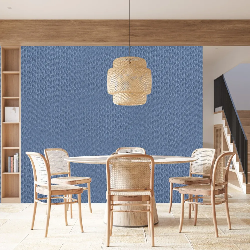 Papel Mural - Rattan Azul Piedra
