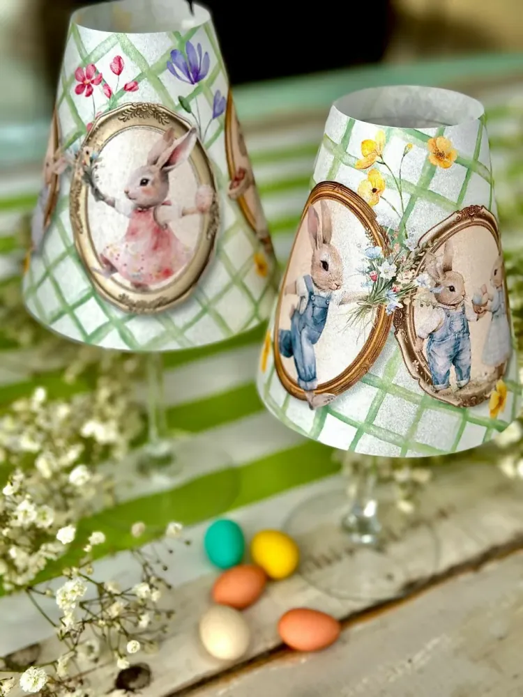 Pantalla para Copas Familia Conejo PAPERWORKS
