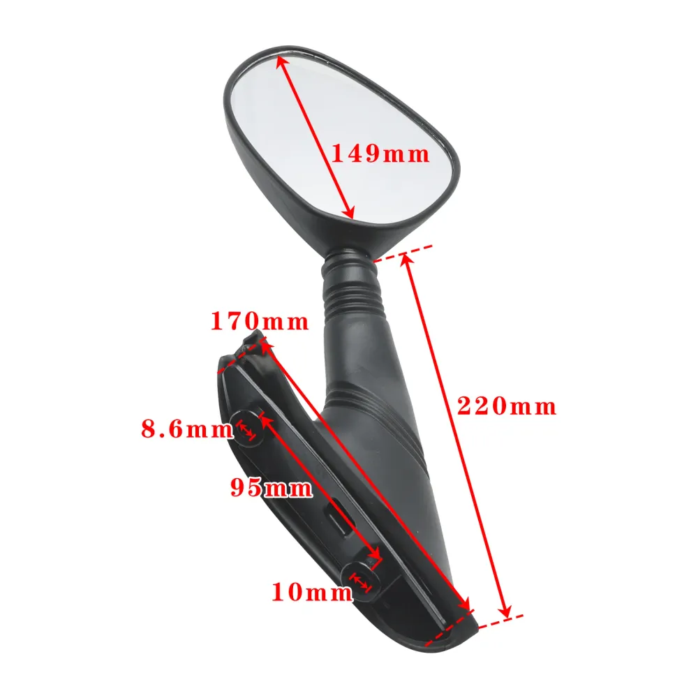 PAR de espejos retrovisores para PIAGGIO/VESPA X9 125 180 200 250 500 2000-2003