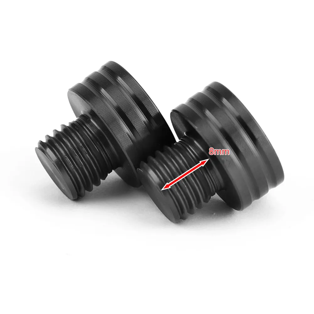 Par de tornillos M10x1.25mm para espejo de motocicleta, tornillos negros NMAX 150 TMAX 530 para Yamaha NMAX 125/150 2015-2019